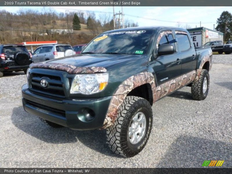 Timberland Green Mica / Sand Beige 2009 Toyota Tacoma V6 Double Cab 4x4
