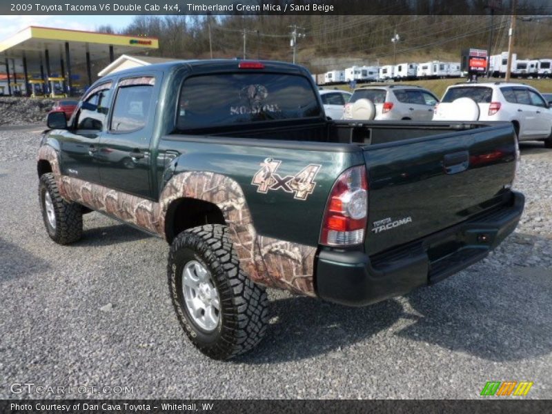 Timberland Green Mica / Sand Beige 2009 Toyota Tacoma V6 Double Cab 4x4
