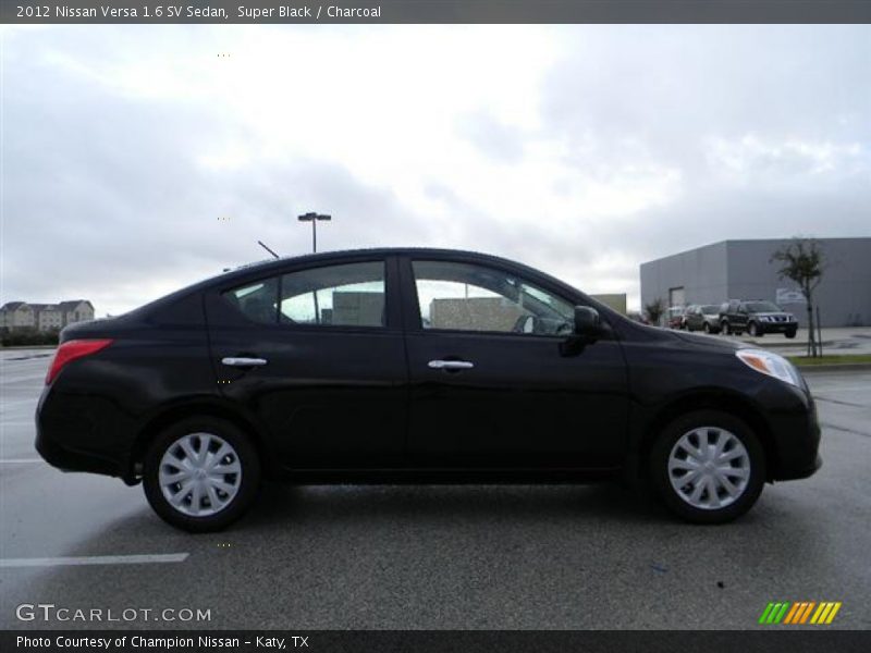 Super Black / Charcoal 2012 Nissan Versa 1.6 SV Sedan