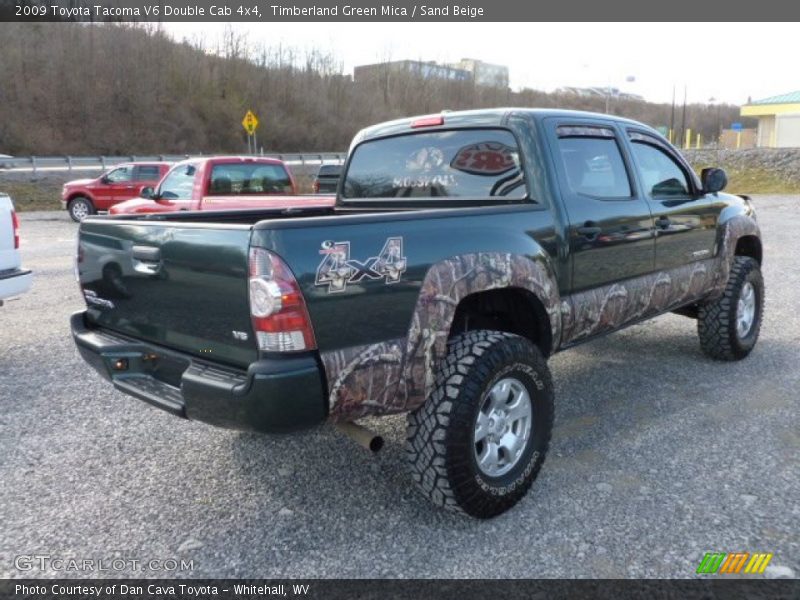 Timberland Green Mica / Sand Beige 2009 Toyota Tacoma V6 Double Cab 4x4