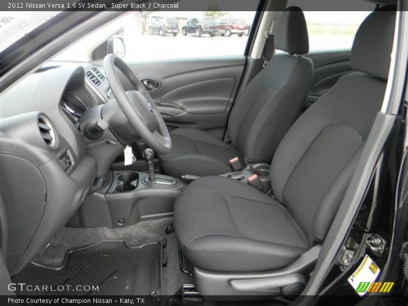 Super Black / Charcoal 2012 Nissan Versa 1.6 SV Sedan