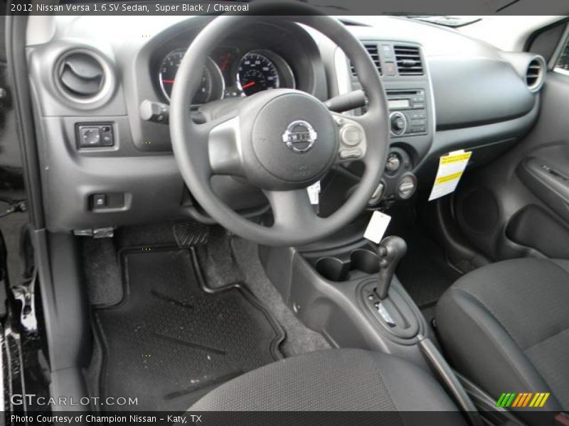 Super Black / Charcoal 2012 Nissan Versa 1.6 SV Sedan