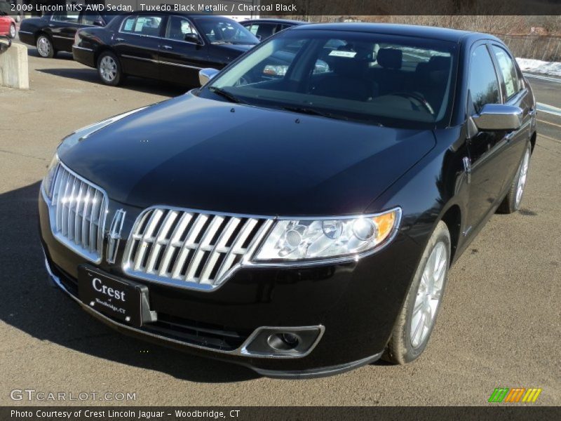 Tuxedo Black Metallic / Charcoal Black 2009 Lincoln MKS AWD Sedan