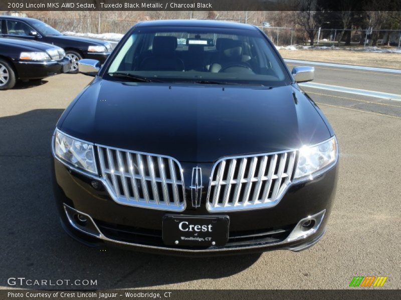 Tuxedo Black Metallic / Charcoal Black 2009 Lincoln MKS AWD Sedan