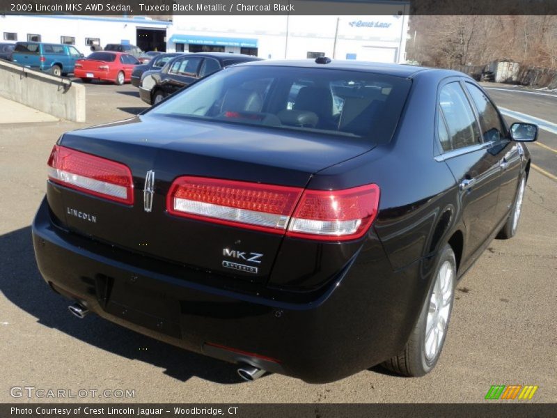Tuxedo Black Metallic / Charcoal Black 2009 Lincoln MKS AWD Sedan