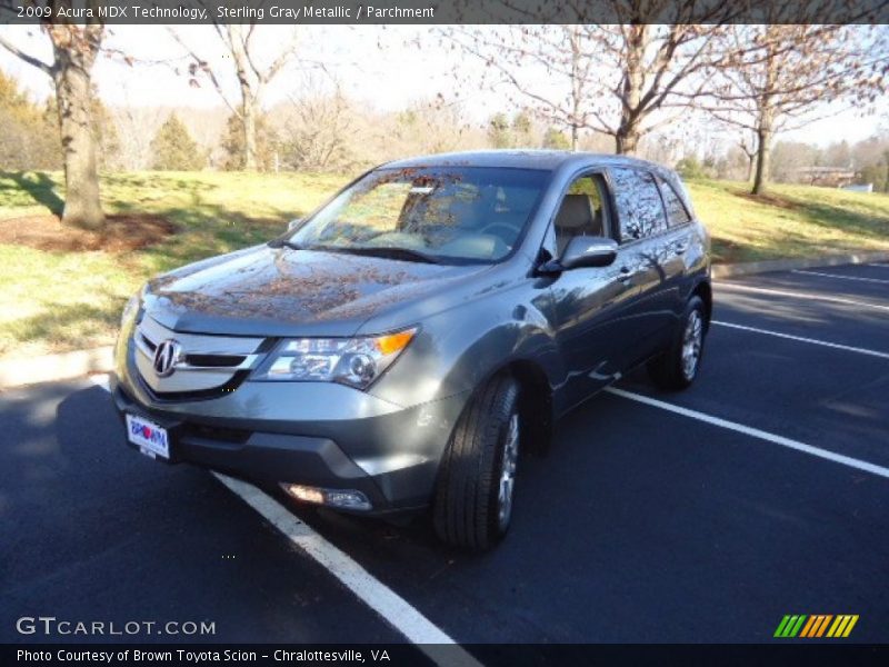 Sterling Gray Metallic / Parchment 2009 Acura MDX Technology