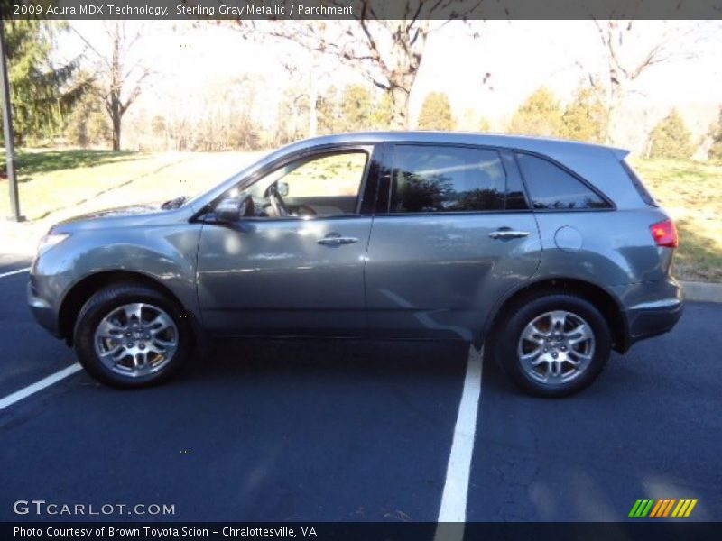 Sterling Gray Metallic / Parchment 2009 Acura MDX Technology
