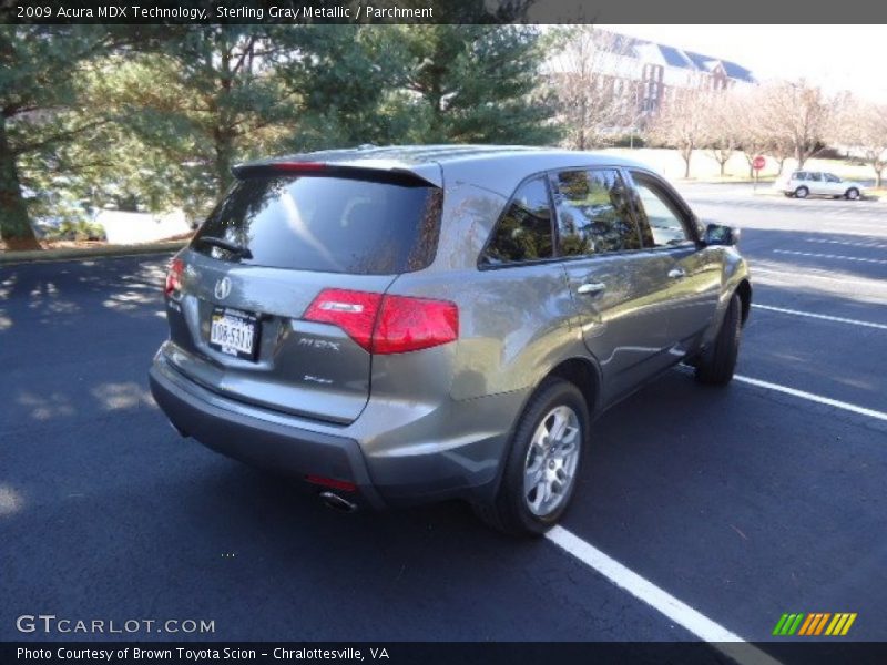 Sterling Gray Metallic / Parchment 2009 Acura MDX Technology