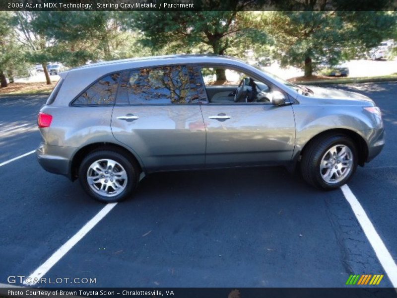 Sterling Gray Metallic / Parchment 2009 Acura MDX Technology
