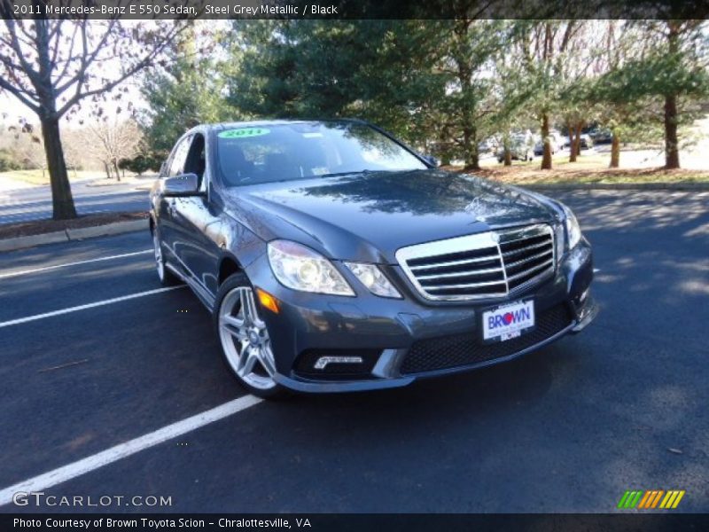 Steel Grey Metallic / Black 2011 Mercedes-Benz E 550 Sedan