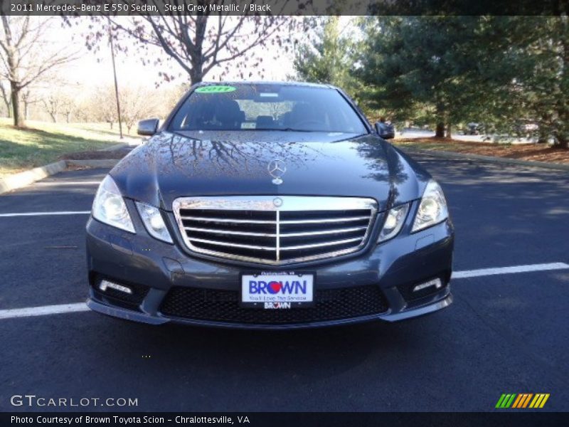Steel Grey Metallic / Black 2011 Mercedes-Benz E 550 Sedan