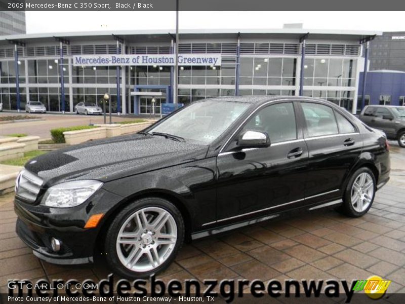 Black / Black 2009 Mercedes-Benz C 350 Sport