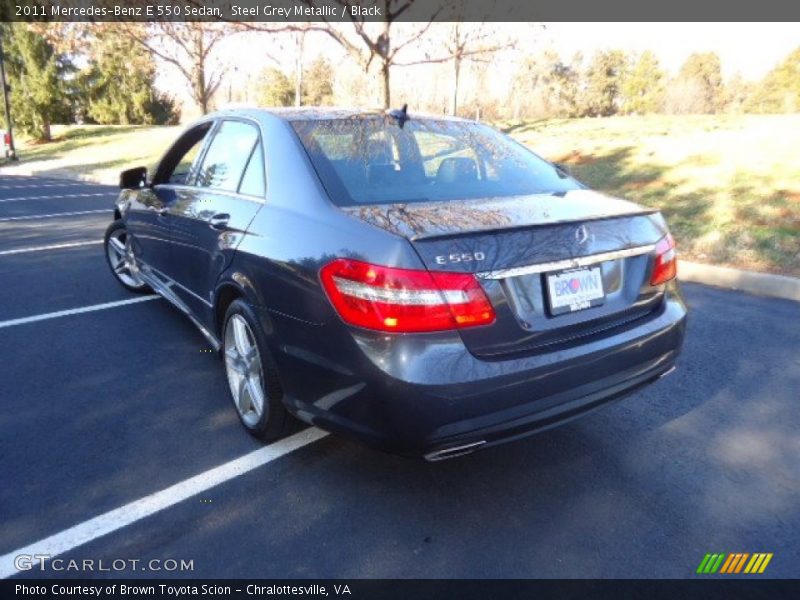 Steel Grey Metallic / Black 2011 Mercedes-Benz E 550 Sedan