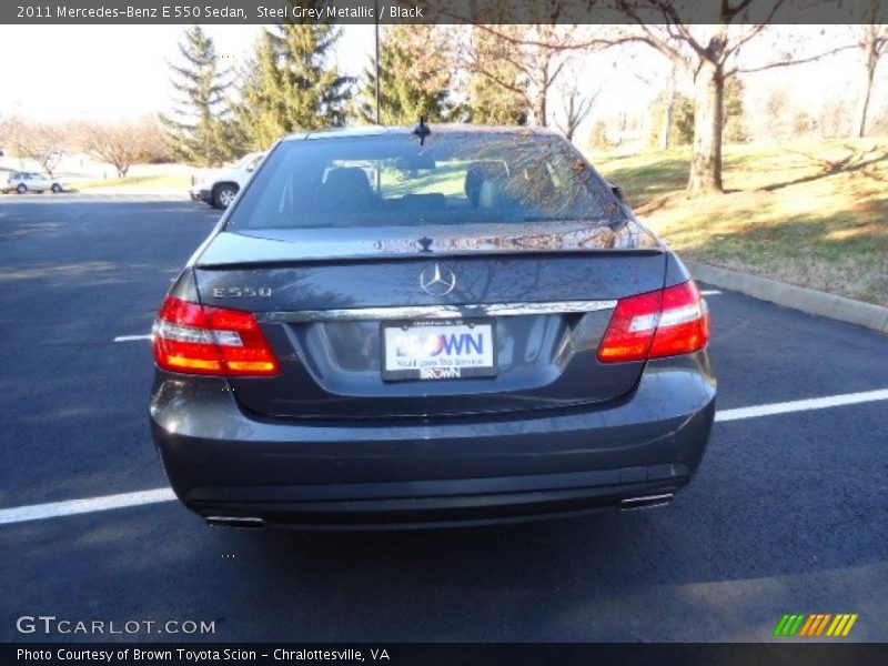 Steel Grey Metallic / Black 2011 Mercedes-Benz E 550 Sedan