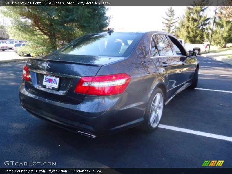 Steel Grey Metallic / Black 2011 Mercedes-Benz E 550 Sedan