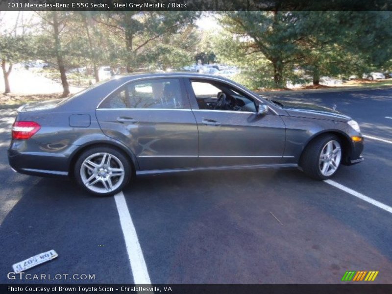 Steel Grey Metallic / Black 2011 Mercedes-Benz E 550 Sedan