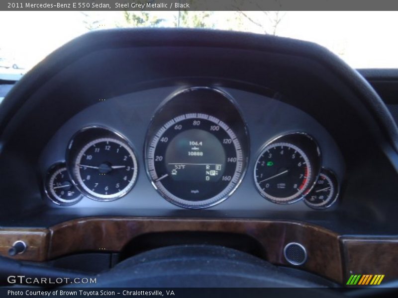 Steel Grey Metallic / Black 2011 Mercedes-Benz E 550 Sedan