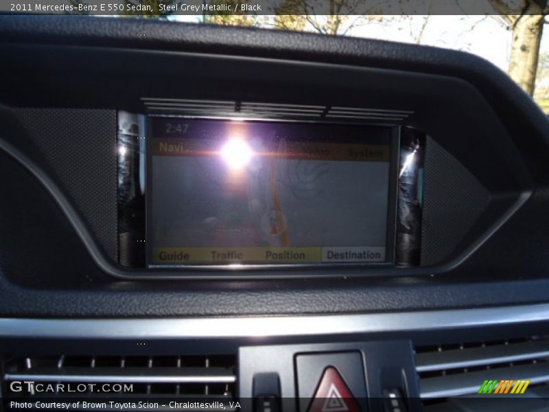 Steel Grey Metallic / Black 2011 Mercedes-Benz E 550 Sedan