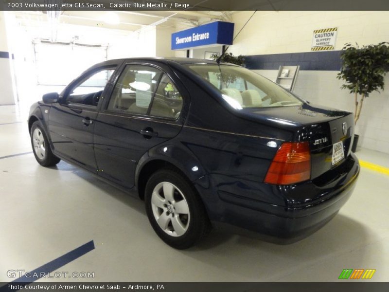 Galactic Blue Metallic / Beige 2003 Volkswagen Jetta GLS Sedan