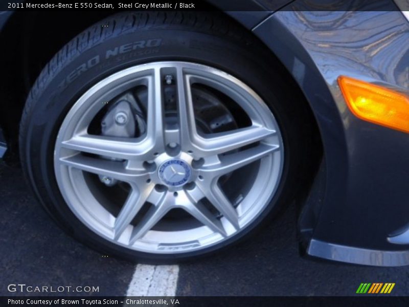 Steel Grey Metallic / Black 2011 Mercedes-Benz E 550 Sedan