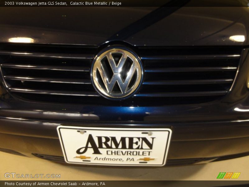 Galactic Blue Metallic / Beige 2003 Volkswagen Jetta GLS Sedan