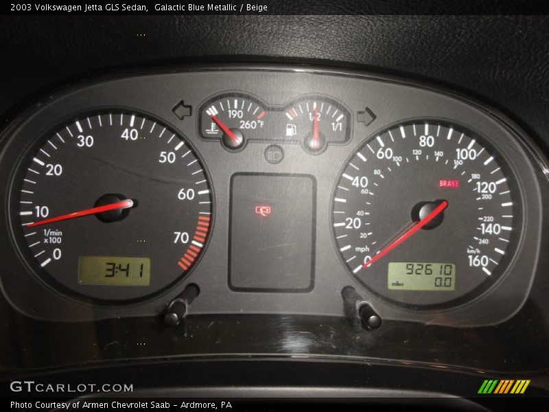 Galactic Blue Metallic / Beige 2003 Volkswagen Jetta GLS Sedan