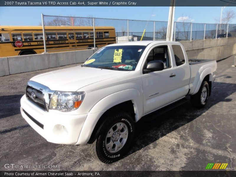 Super White / Graphite Gray 2007 Toyota Tacoma V6 TRD Access Cab 4x4