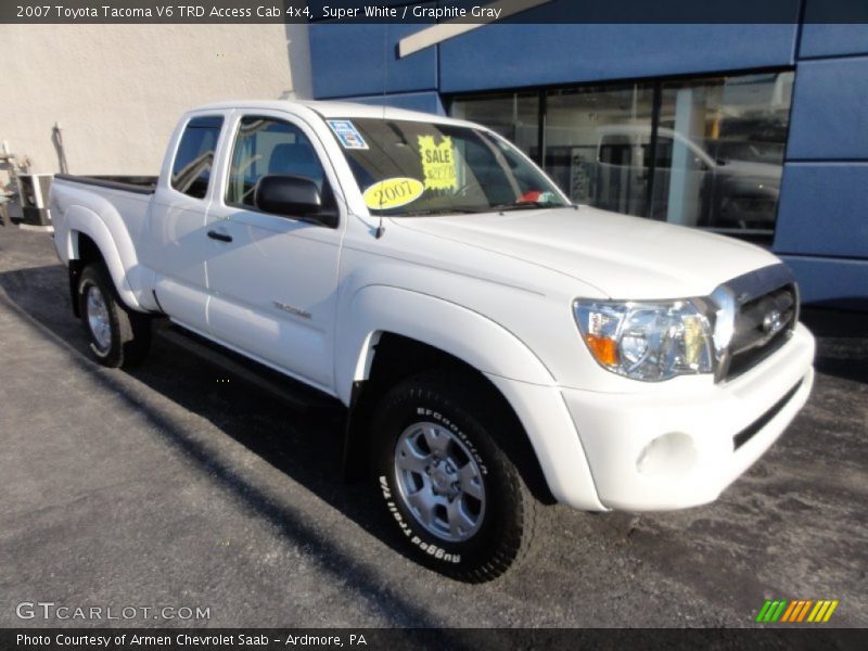 Super White / Graphite Gray 2007 Toyota Tacoma V6 TRD Access Cab 4x4