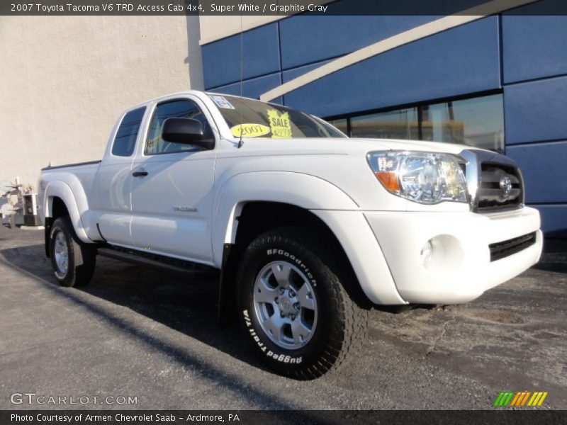 Super White / Graphite Gray 2007 Toyota Tacoma V6 TRD Access Cab 4x4