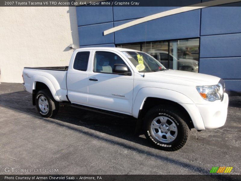 Super White / Graphite Gray 2007 Toyota Tacoma V6 TRD Access Cab 4x4