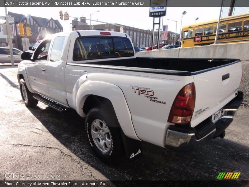 Super White / Graphite Gray 2007 Toyota Tacoma V6 TRD Access Cab 4x4