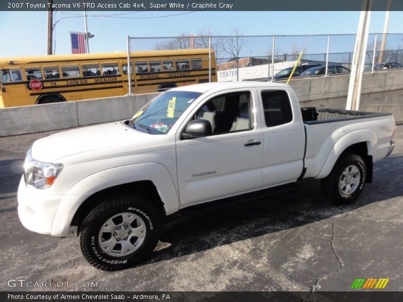 Super White / Graphite Gray 2007 Toyota Tacoma V6 TRD Access Cab 4x4