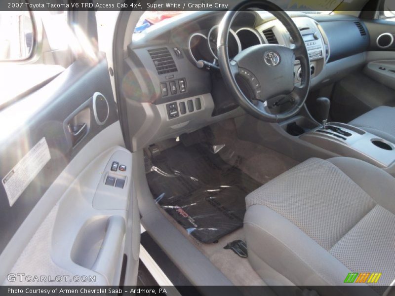 Super White / Graphite Gray 2007 Toyota Tacoma V6 TRD Access Cab 4x4