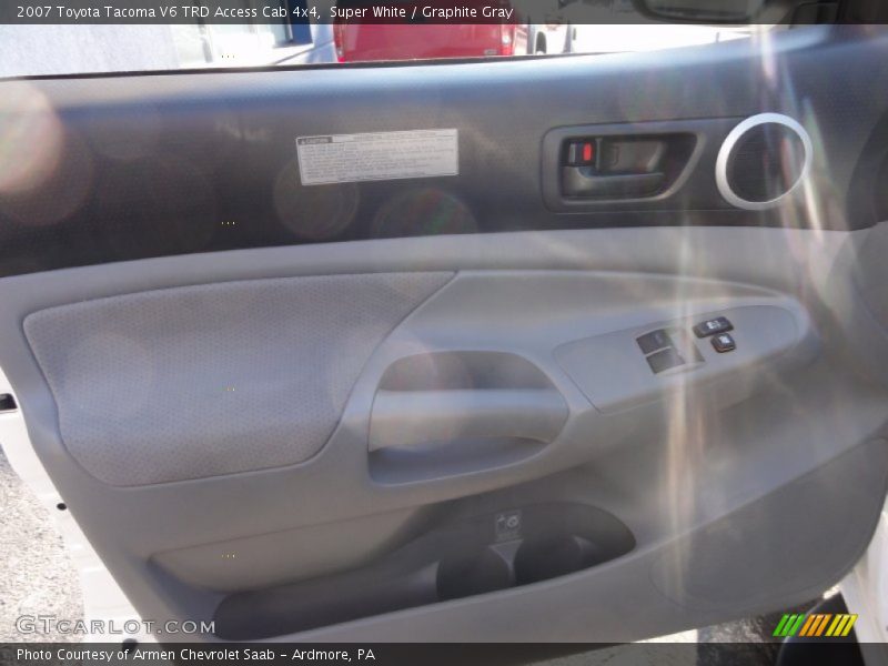 Super White / Graphite Gray 2007 Toyota Tacoma V6 TRD Access Cab 4x4