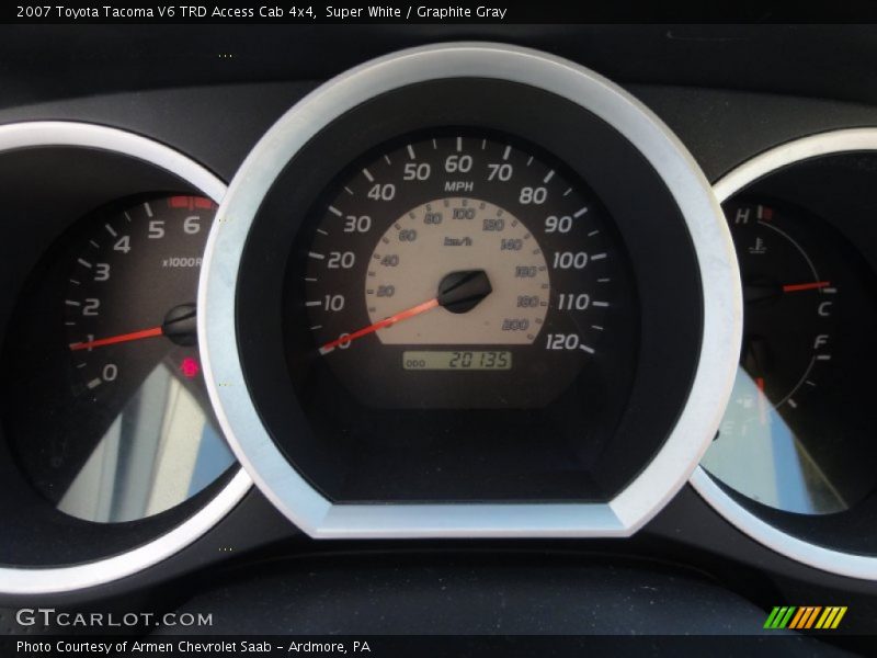 Super White / Graphite Gray 2007 Toyota Tacoma V6 TRD Access Cab 4x4
