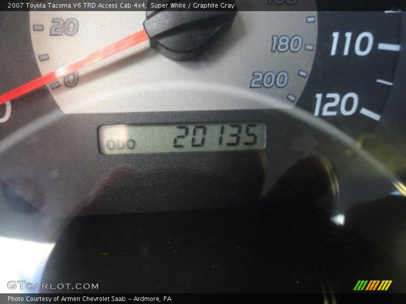 Super White / Graphite Gray 2007 Toyota Tacoma V6 TRD Access Cab 4x4