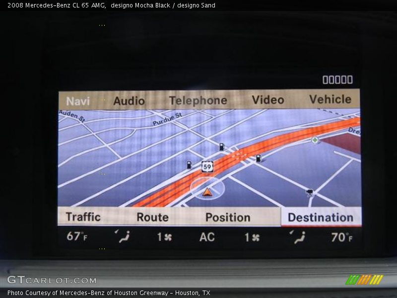 Navigation of 2008 CL 65 AMG