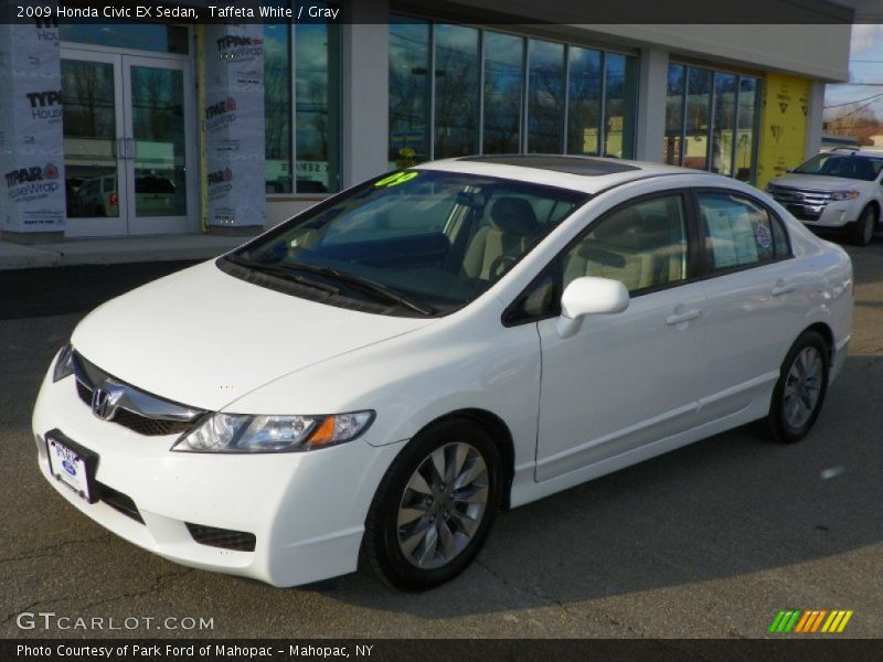 Taffeta White / Gray 2009 Honda Civic EX Sedan