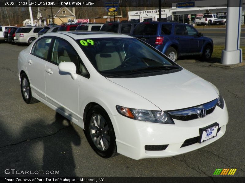 Taffeta White / Gray 2009 Honda Civic EX Sedan