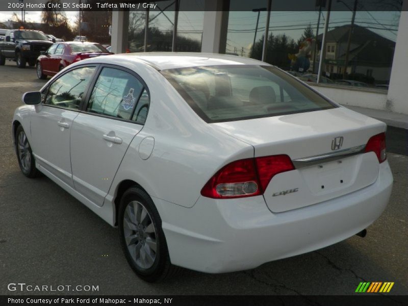 Taffeta White / Gray 2009 Honda Civic EX Sedan