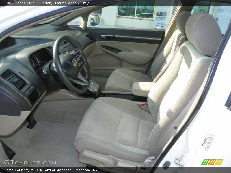 Taffeta White / Gray 2009 Honda Civic EX Sedan