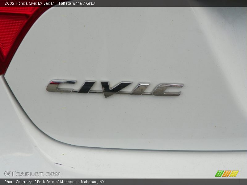 Taffeta White / Gray 2009 Honda Civic EX Sedan
