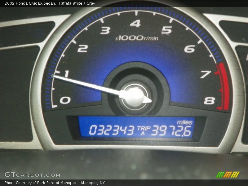 Taffeta White / Gray 2009 Honda Civic EX Sedan
