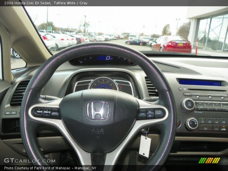 Taffeta White / Gray 2009 Honda Civic EX Sedan