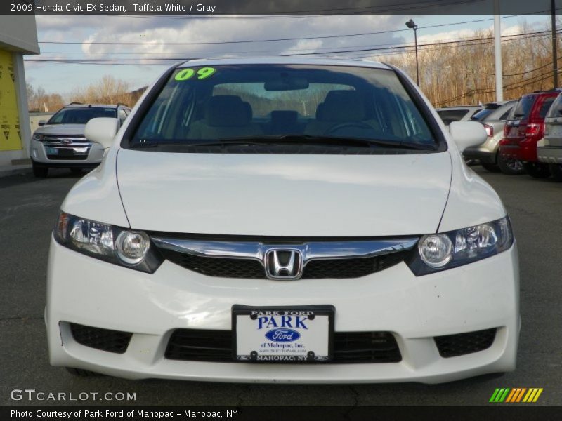 Taffeta White / Gray 2009 Honda Civic EX Sedan
