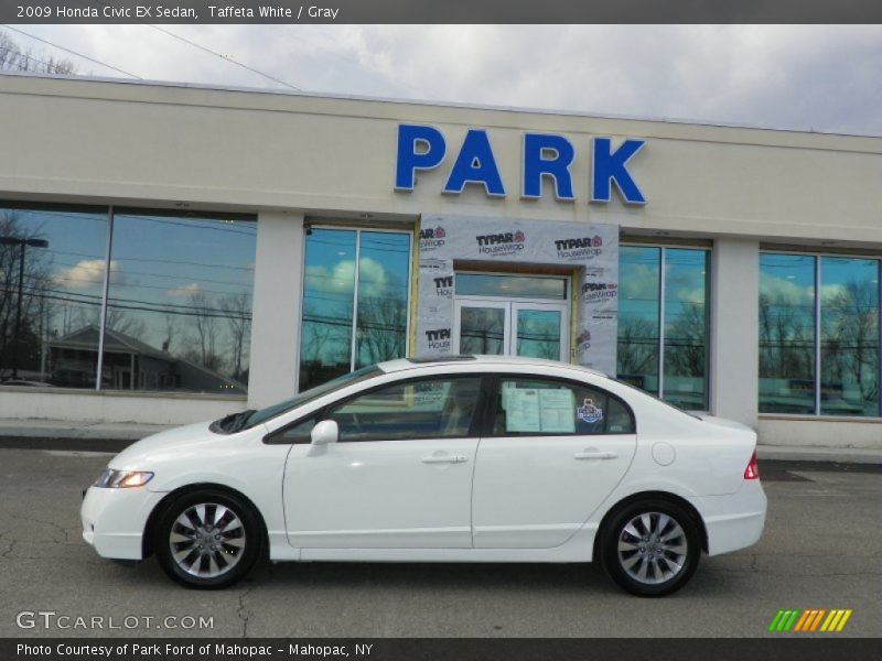 Taffeta White / Gray 2009 Honda Civic EX Sedan