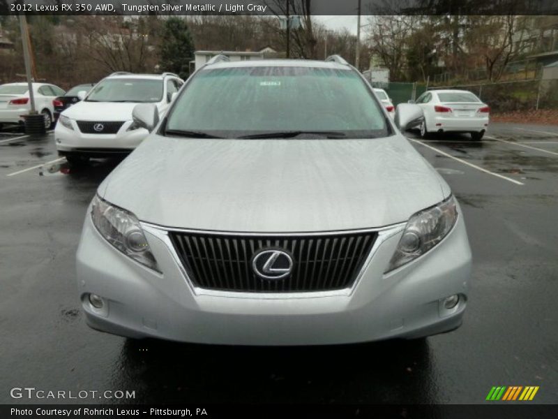 Tungsten Silver Metallic / Light Gray 2012 Lexus RX 350 AWD
