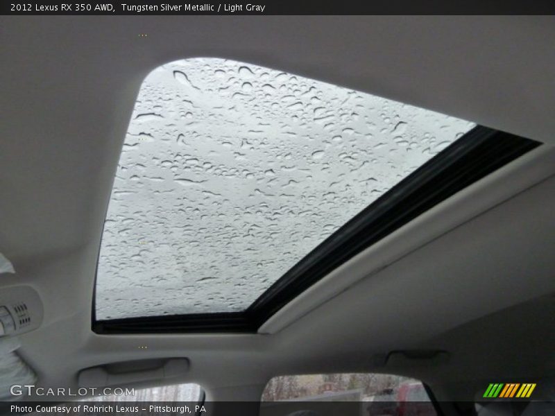 Tungsten Silver Metallic / Light Gray 2012 Lexus RX 350 AWD