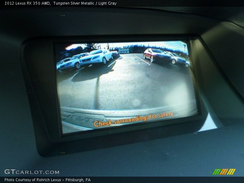 Tungsten Silver Metallic / Light Gray 2012 Lexus RX 350 AWD