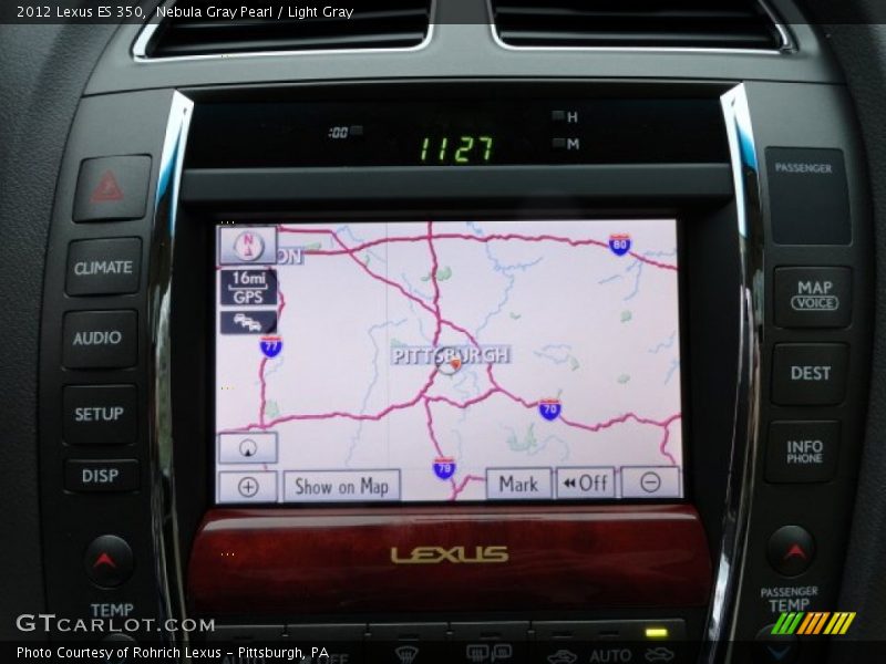 Nebula Gray Pearl / Light Gray 2012 Lexus ES 350